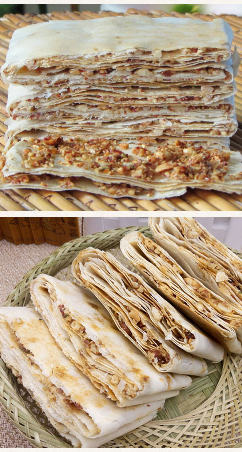 现货供应花生酥煎饼 手工多味夹心花生香酥煎饼 早餐薄脆饼