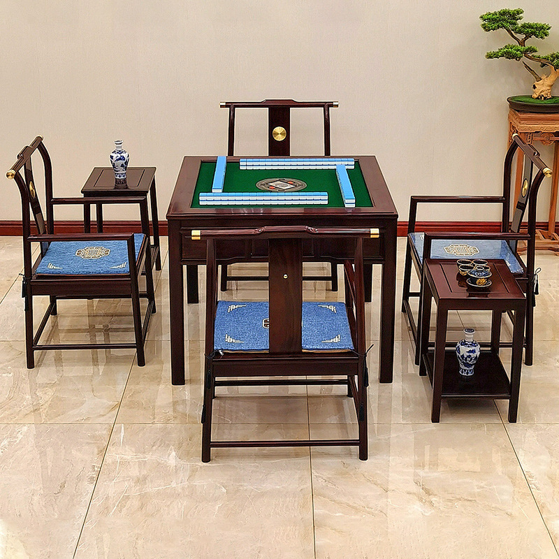 全自动麻将机红木餐桌两用一体实木新中式麻将桌家用棋牌桌机麻电