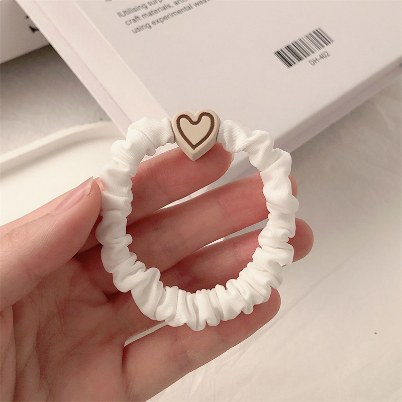 Women's Korean-Style Love Hair Rope Hair Band New Simple High Elastic Durable Headband Hair Accessories Does Not Hurt the Hair Ring