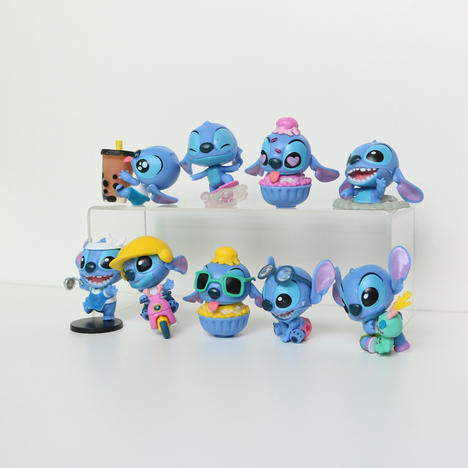 9款摩托车史迪仔潮玩盲盒旅行系列手办公仔桌面装饰汽车摆件-阿里巴巴