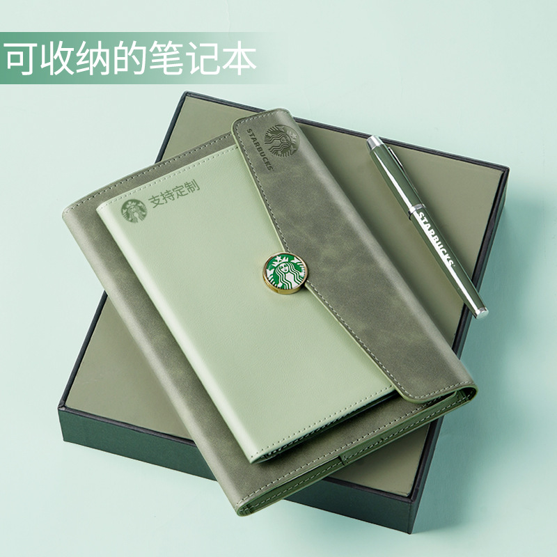 笔记本商务软皮记事本精致高级办公手帐日记本可印礼盒套