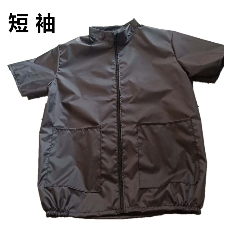 夏季短袖防油防水男女士工作服套装防玻纤岩棉厨师养殖汽修劳保服