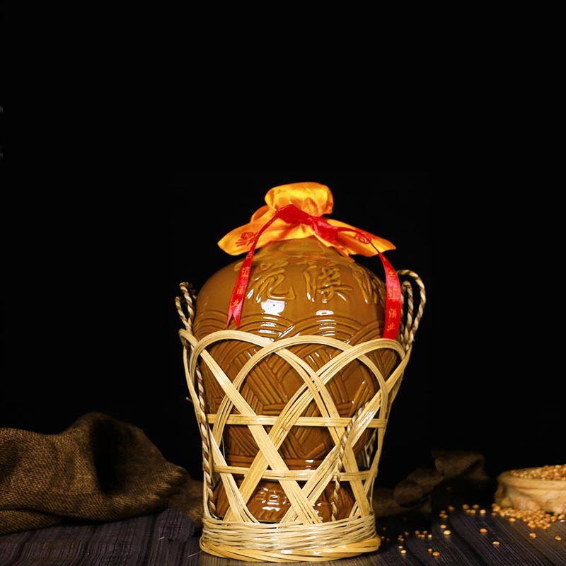 四川高庙白酒花溪源5斤坛装窑藏老酒纯高粱粮食清香型高度礼品装