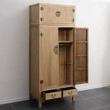 中式木柜老榆木储物柜衣柜顶箱柜衣橱卧室家具现代简约储物柜立柜