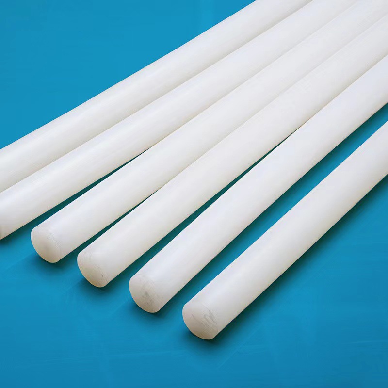 厂家批发圆柱实心尼龙棒 白色耐磨通用胶棒 高密度防高温塑料棒