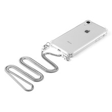 跨境专供手机壳 透明带绳金属链带项链手机壳适用于 iPhone 13pro