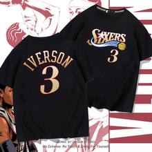 Y阿伦.艾弗森3号短袖T恤男夏季运动篮球球星宽松半袖纯棉上衣