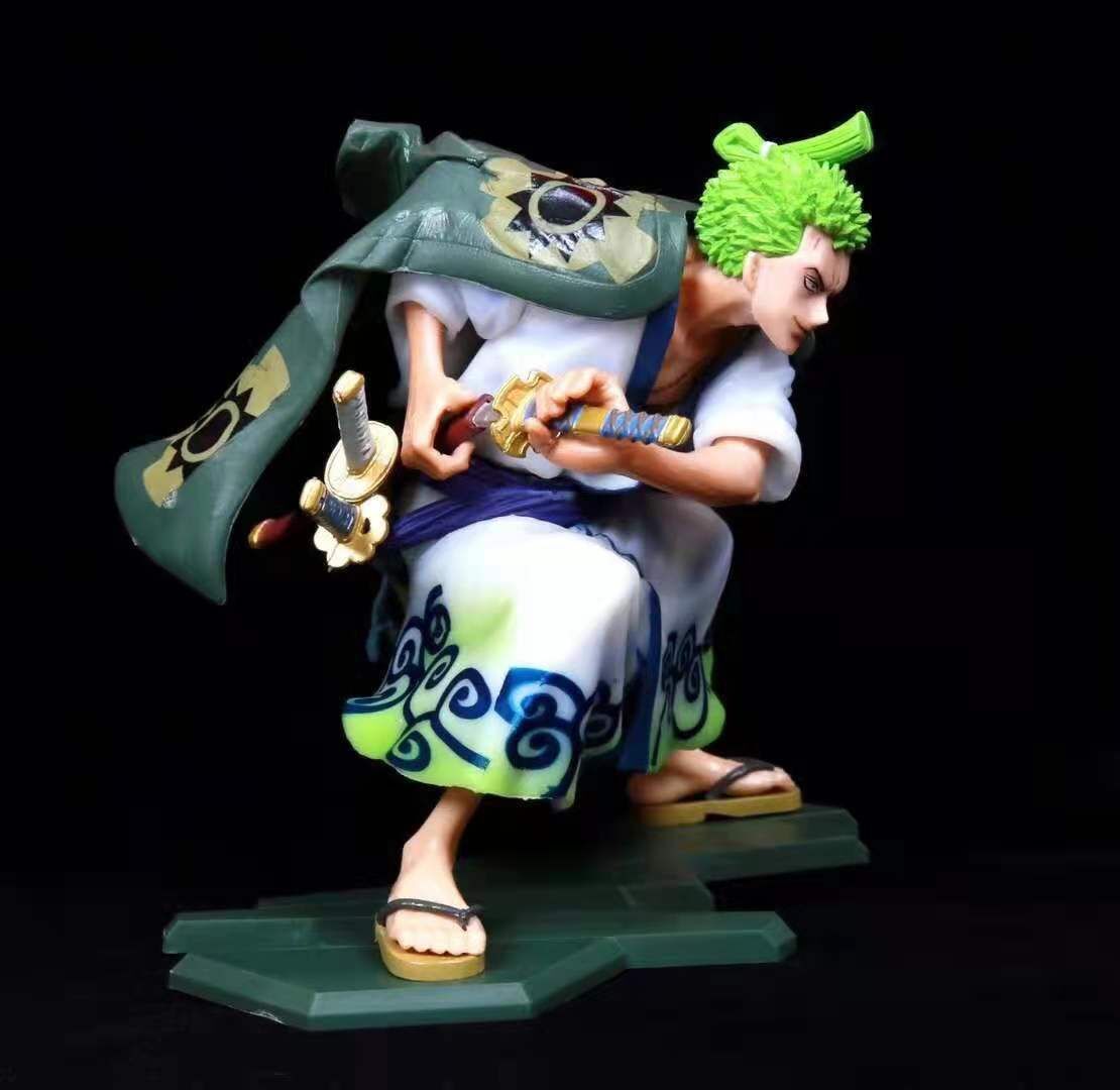 海贼王 gk 和之国 和服 拔刀索隆 三刀流 战斗姿态 盒装 手办摆件