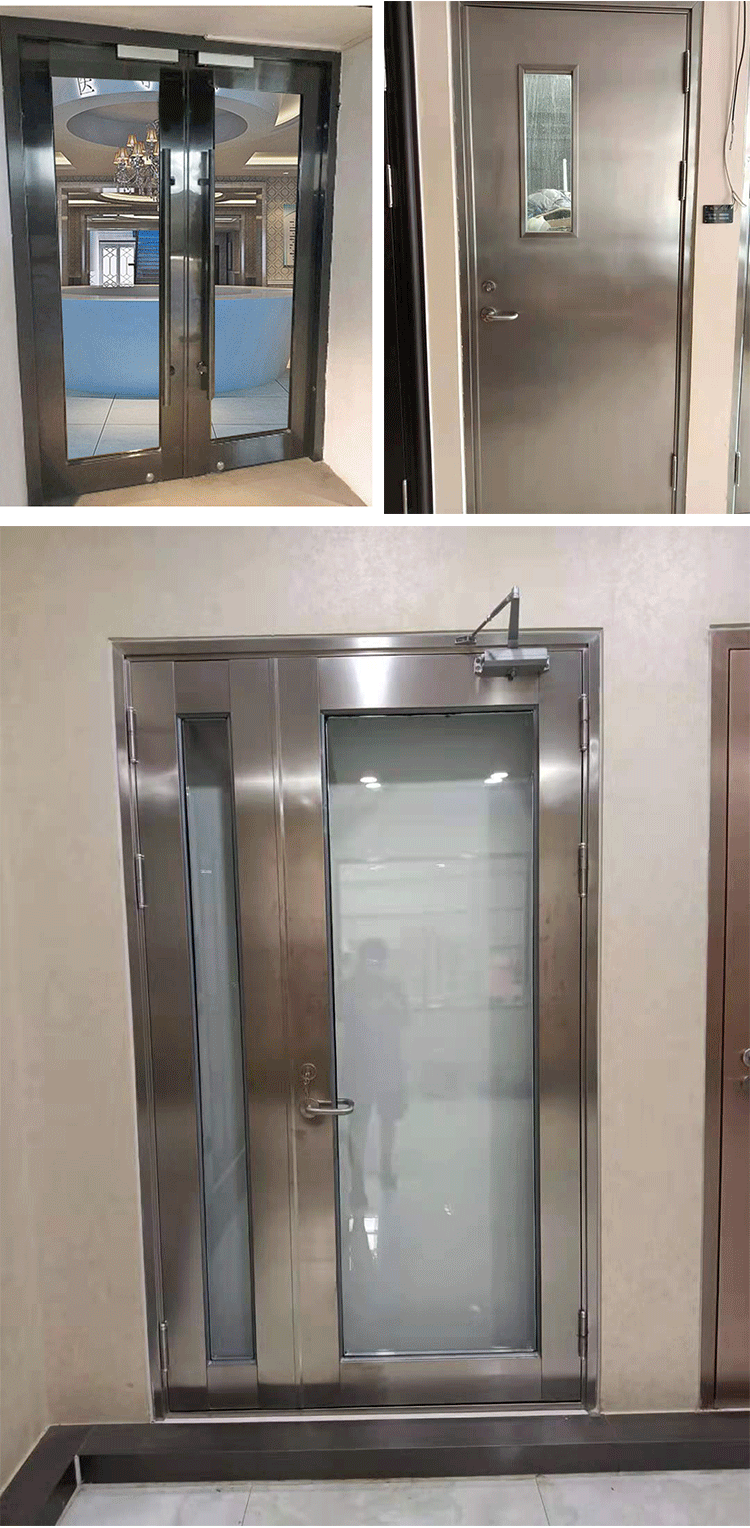 不锈钢中空防火门 医院防火门 304不锈钢门 楼道消防安全逃生门
