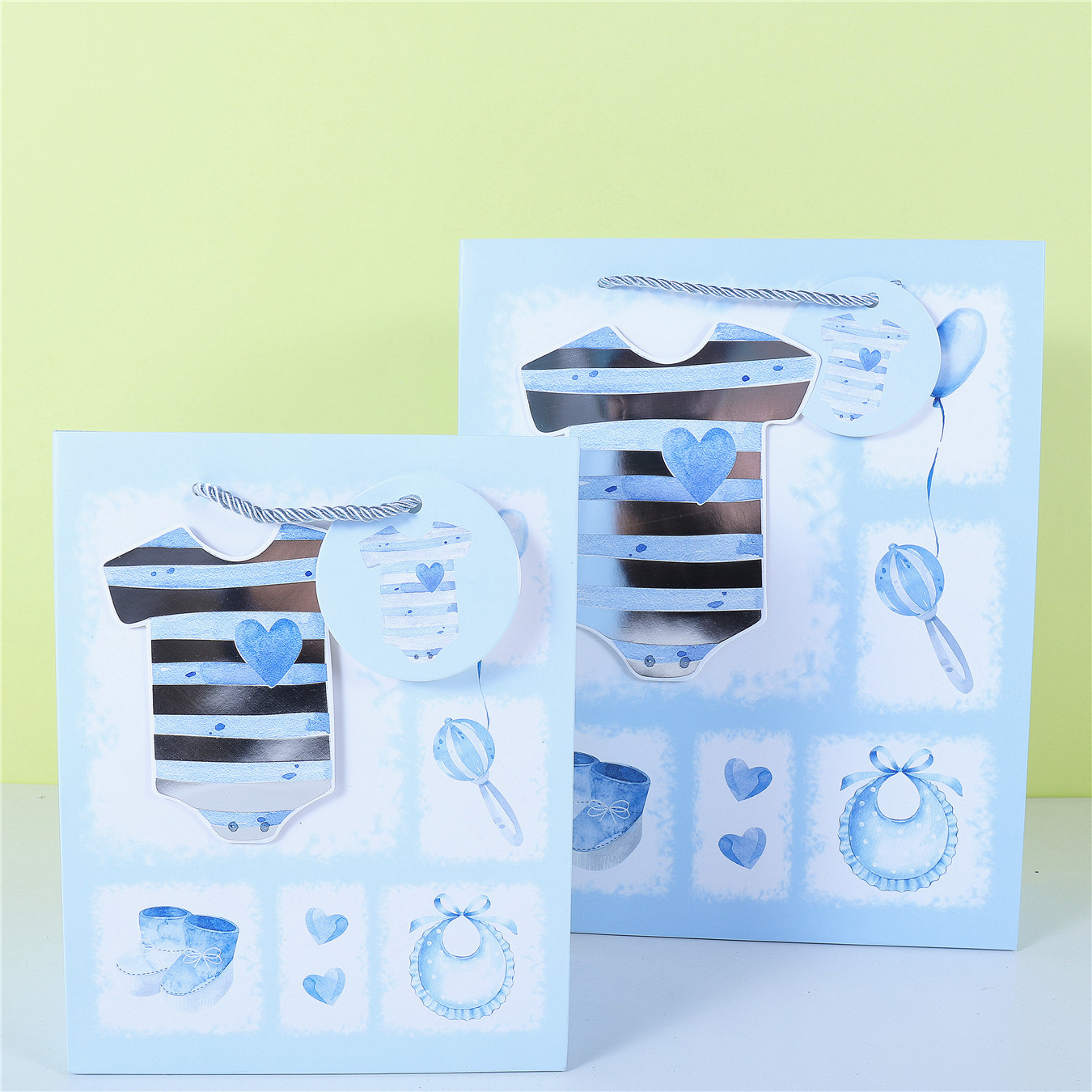 Baby Series Paper White Card Tote Bag Baby Paper Bag Spot Girl Gift Bag 3D Craft Shopping Bag