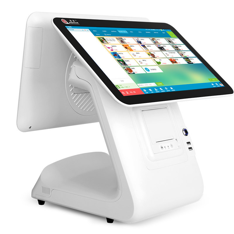 奥家t9触摸屏收银机收款机双屏超市母婴便利店化妆品厅奶茶店餐饮