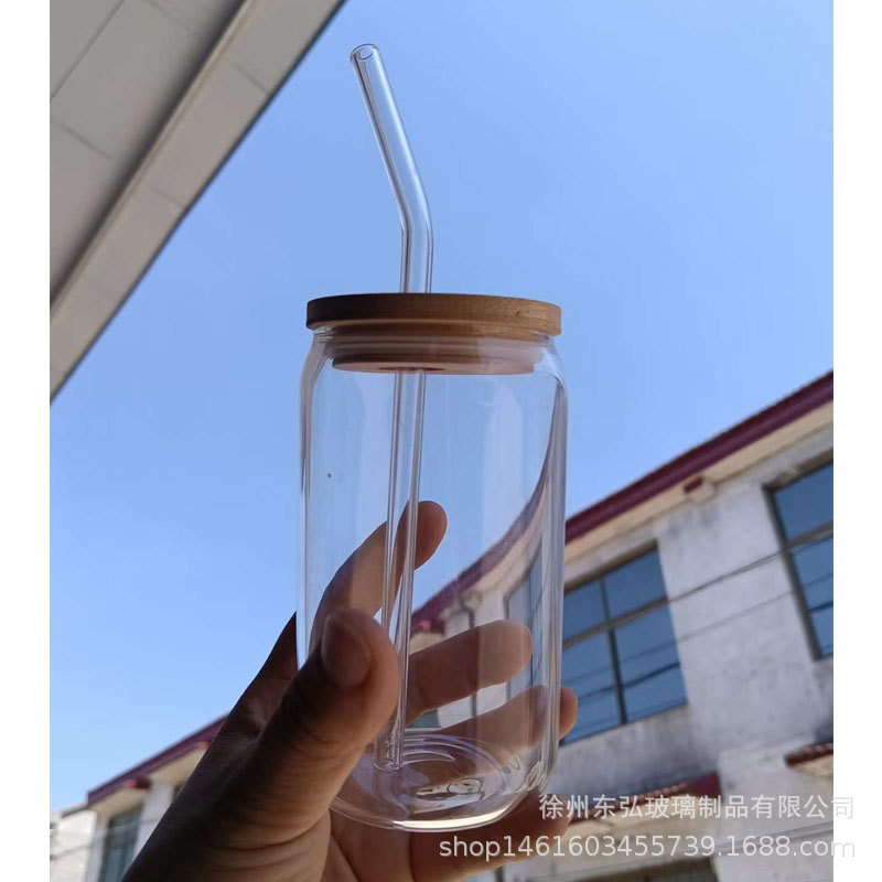 Creative Coke Cup Transparent Glass Drink Cup Internet Celebrity Lemon Soda Juice Cup Milk Tea Cup Personality Drinking Cup