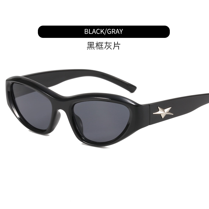 Fashion Sunglasses Women's High-End Small Frame Eyeglasses Five-Pointed Star Sunglasses Outdoor UV-Proof Sun Glasses