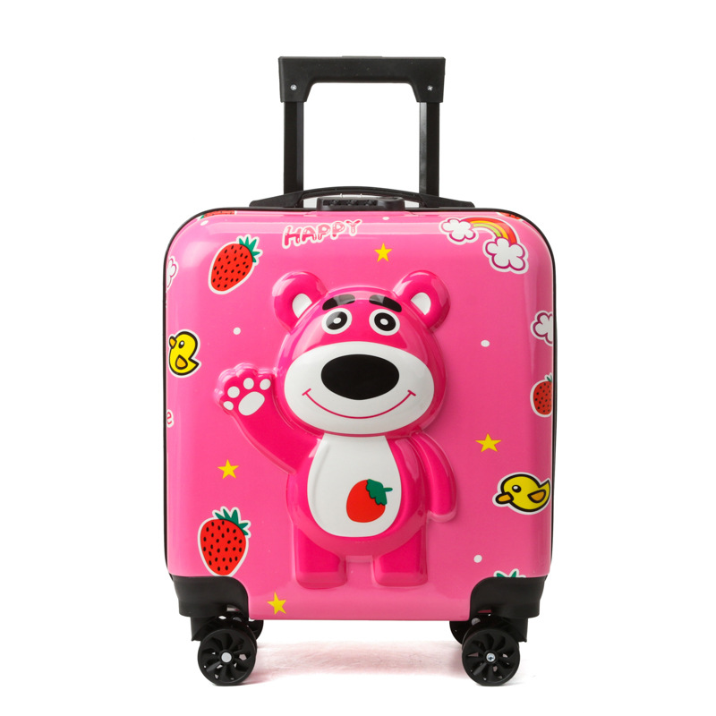 Children's Trolley Case Universal Wheel 3d Cartoon Animation Boarding Bag 18-Inch Cute Luggage Password Suitcase Wholesale