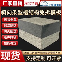 斜向条型槽结构免拆模板斜向条形槽保温一体板现浇混凝土免拆模板