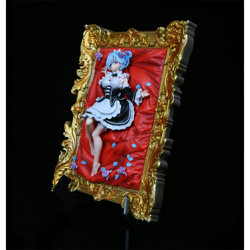 从零开始的异世界生活 相框蕾姆雷姆连衣裙 可挂墙 立体手办摆件