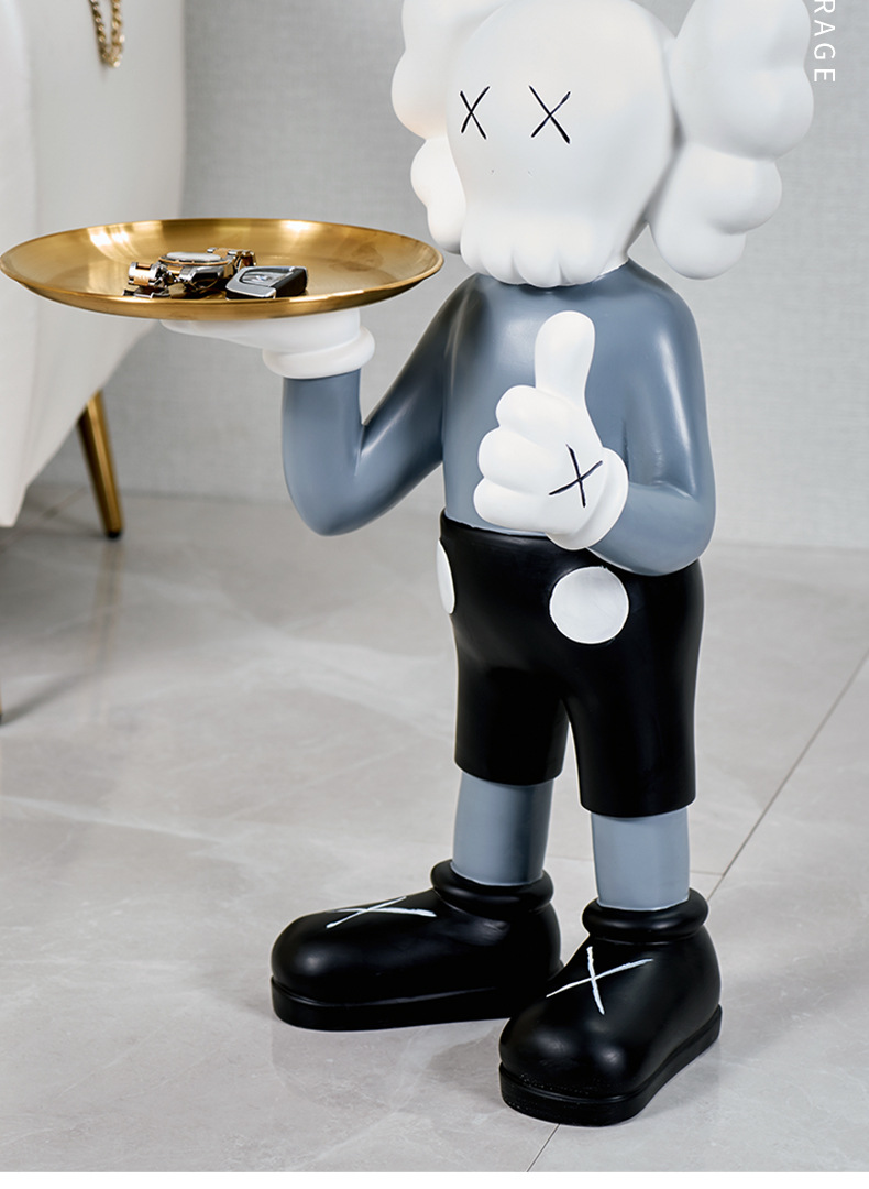 kaws大摆件雕塑芝麻街公仔暴力熊网红大号客厅落地装饰潮玩大型超
