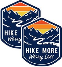 Hike More Free乙烯基贴纸2件装-3.5x4英寸-适用于汽车卡车SUV