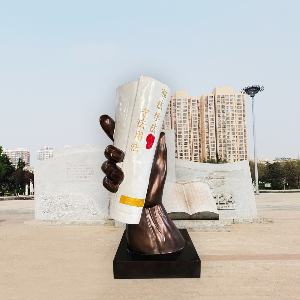 玻璃钢警钟长鸣法书法槌法制雕塑 禁毒廉政反腐文化主题摆件