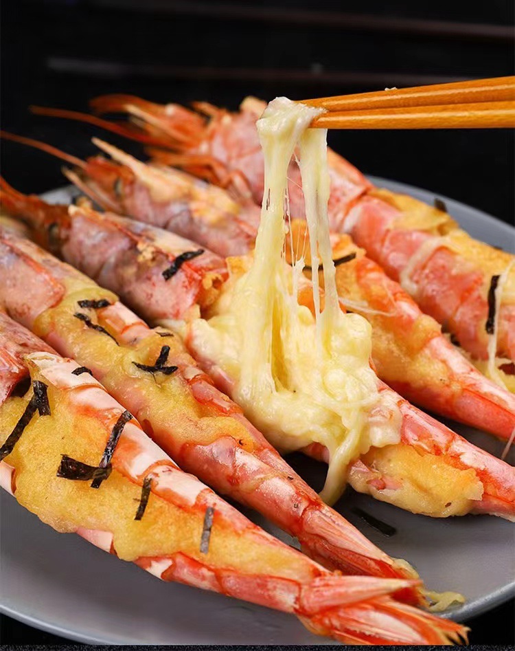 进口野生阿根廷红虾l1 船冻红虾刺身大虾阿根廷大红虾2kg/盒