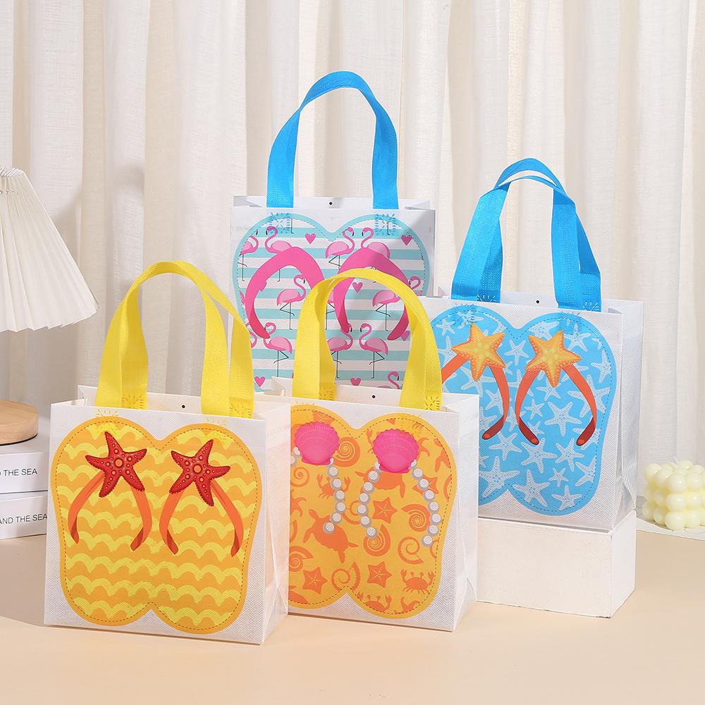 Non-Woven Bag Slippers Beach Waterproof Tote Bag Birthday Gift Gift Bag Wholesale