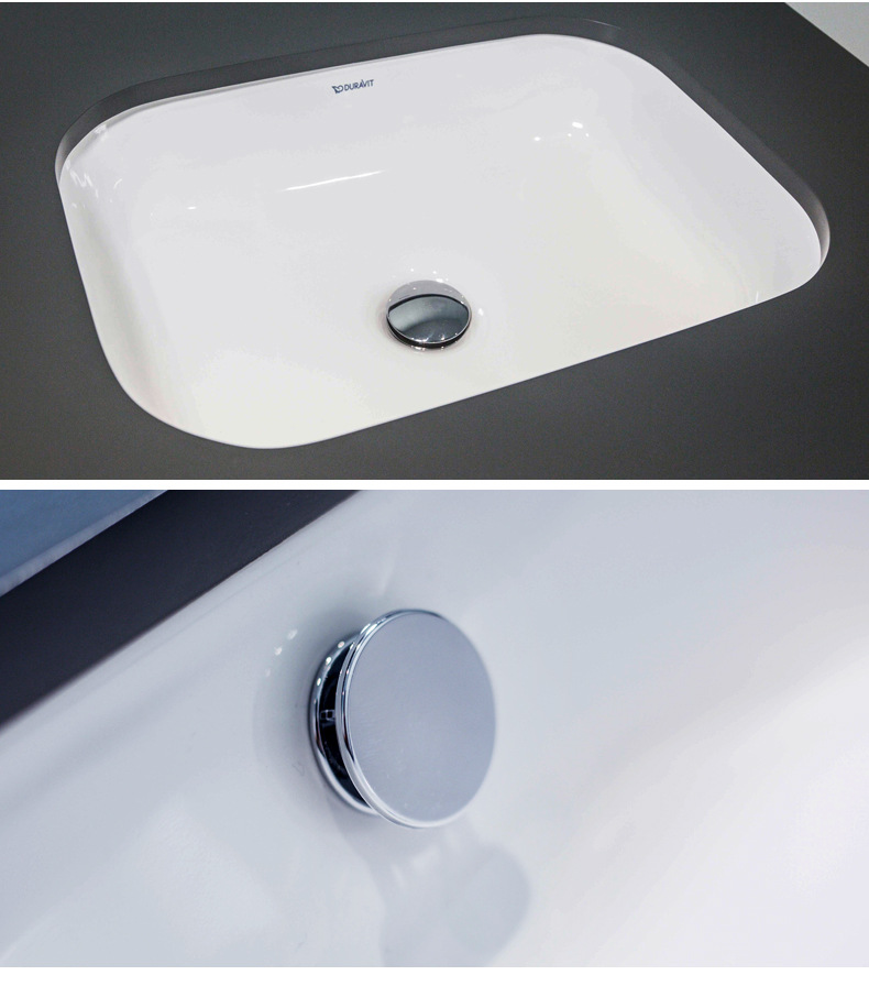 duravit德国杜拉维特台盆方形台下盆陶瓷卫生间家用套装045748