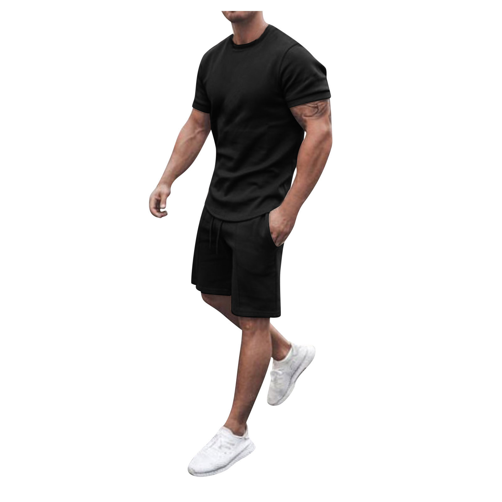 2023 New Amazon EBay Popular Men's Summer Short Sleeve Shorts Suit Sports and Leisure Suit Men's Clothing