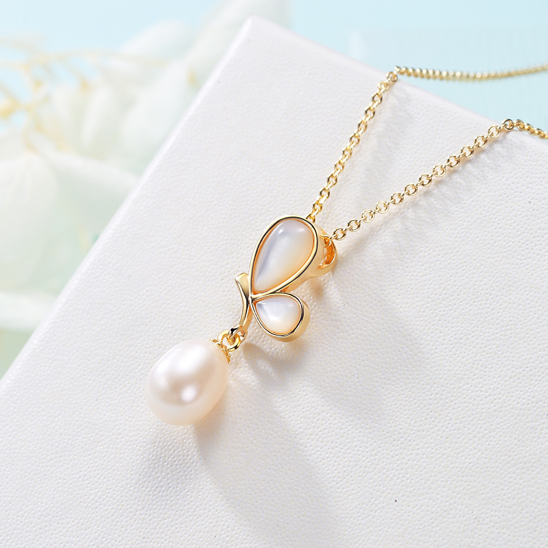 圆天然珍珠项链