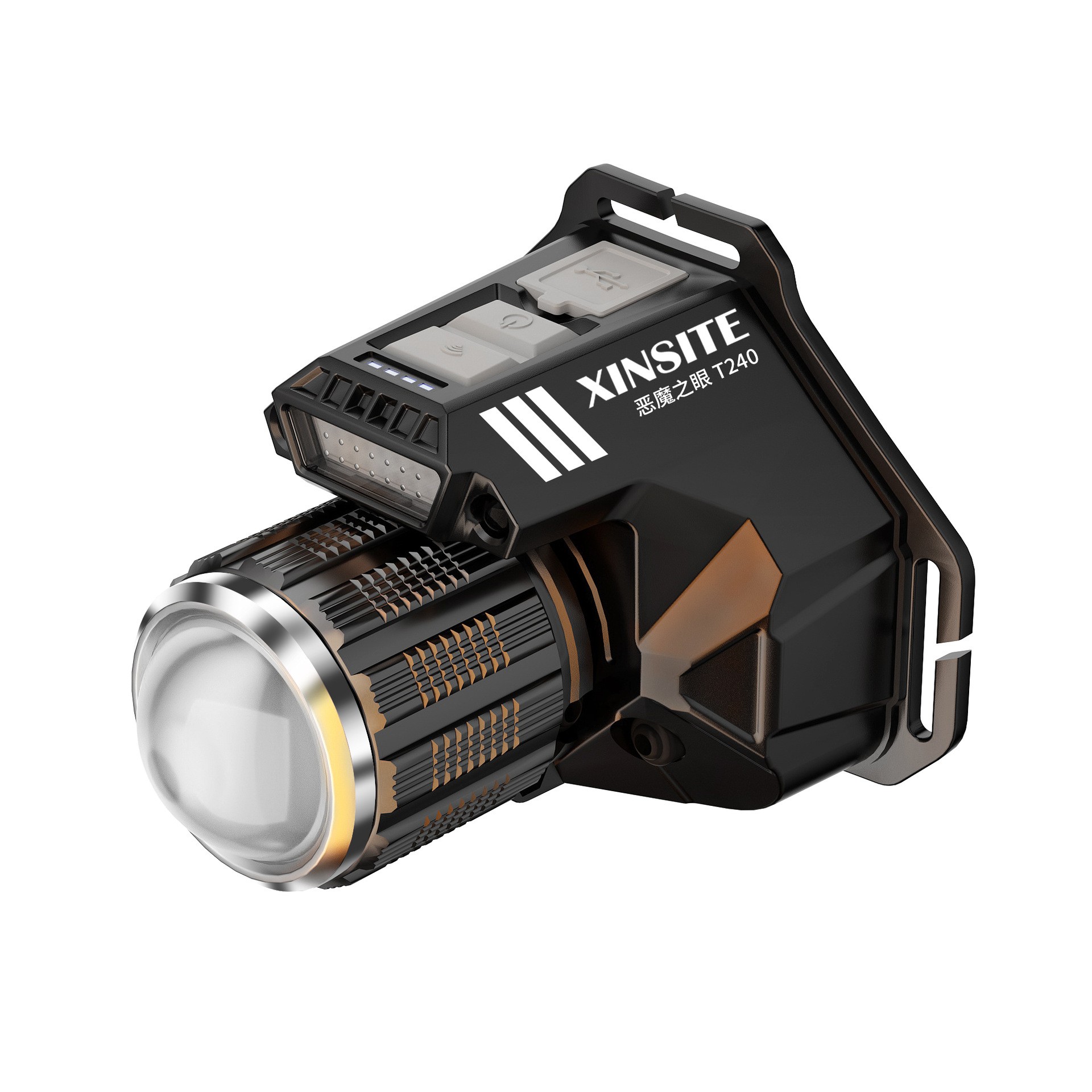 跨境新款led挥手感应头灯户外变焦多功能探险钓鱼强光头戴式电筒