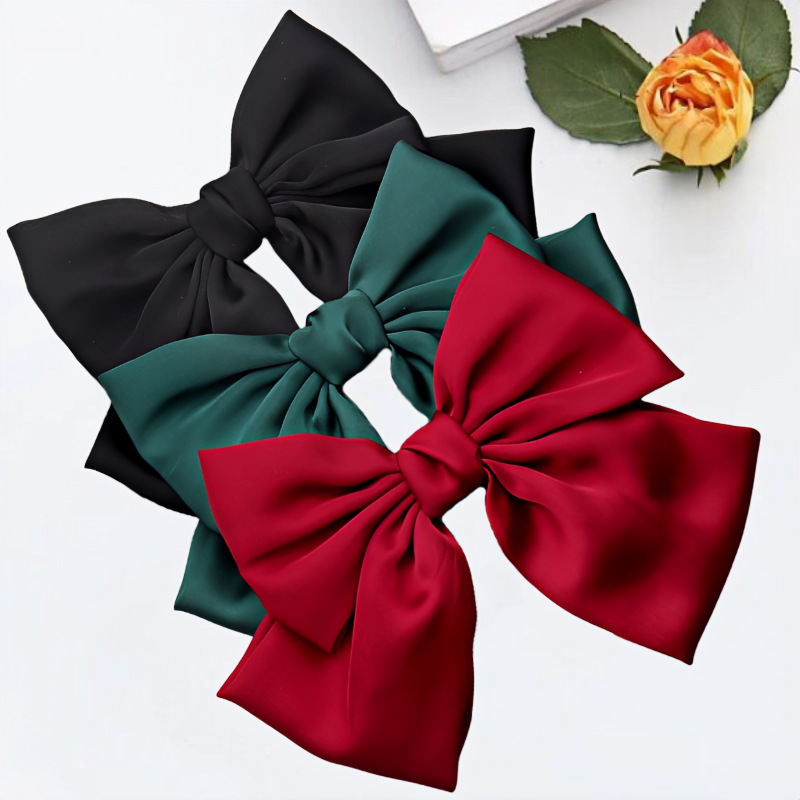 日韩网红蝴蝶结发夹双层发饰可爱女孩夏日糖果色发夹批发-阿里巴巴