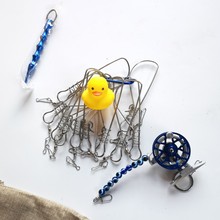 钢丝伸缩锁鱼器不锈钢鱼扣海钓大鱼活鱼锁带渔轮淡水海钓路亚鱼锁