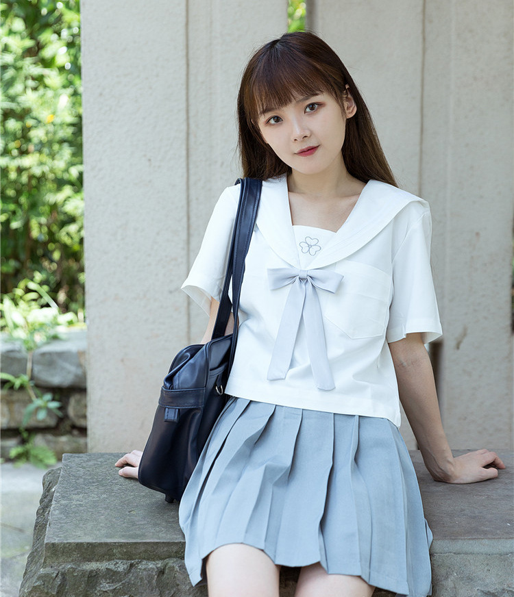 日系夏季jk制服短裙三叶草正版水手服女学生装学院风班服套装