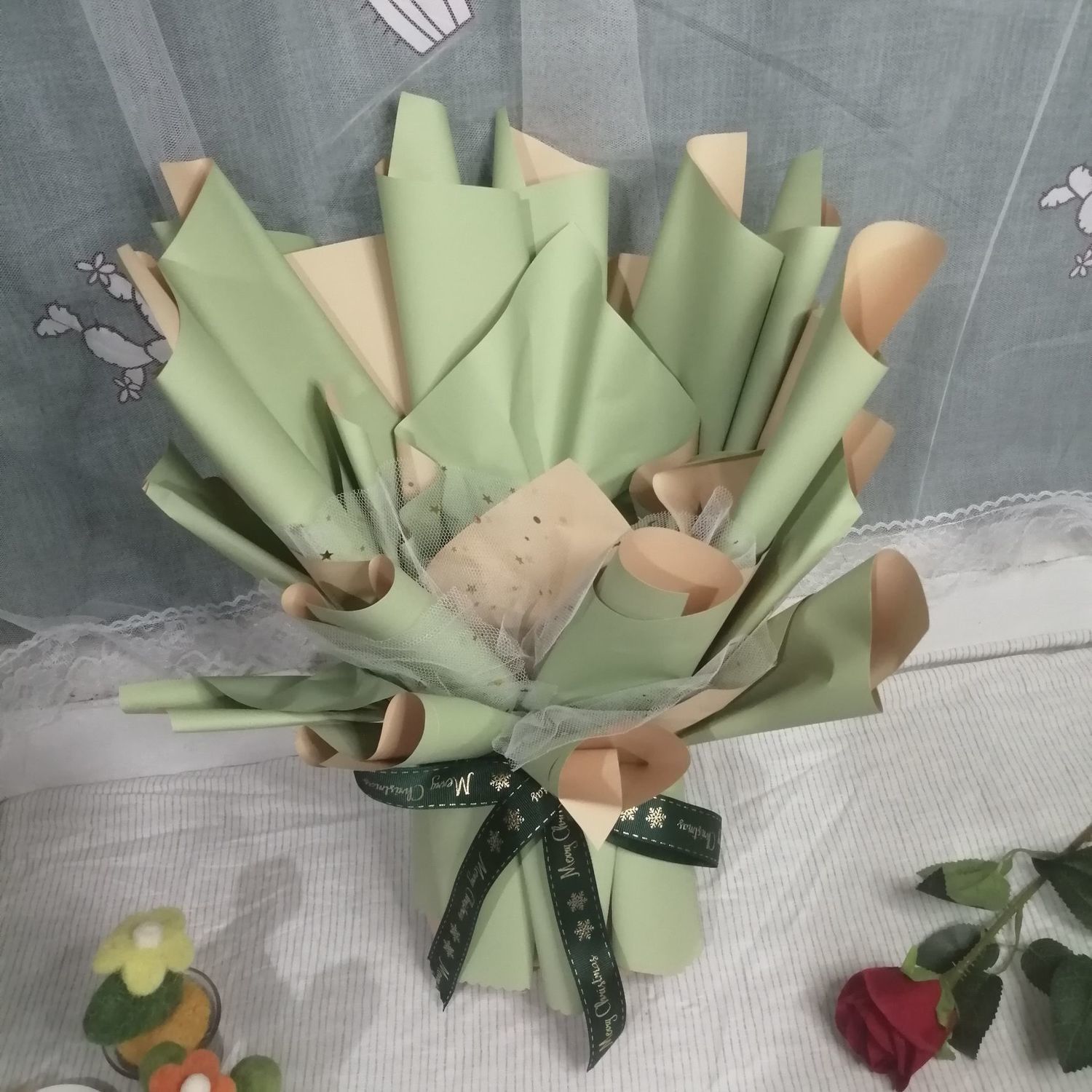 零食花束diy材料包儿童节礼物半成品鲜花包装纸棒棒糖代发独立站