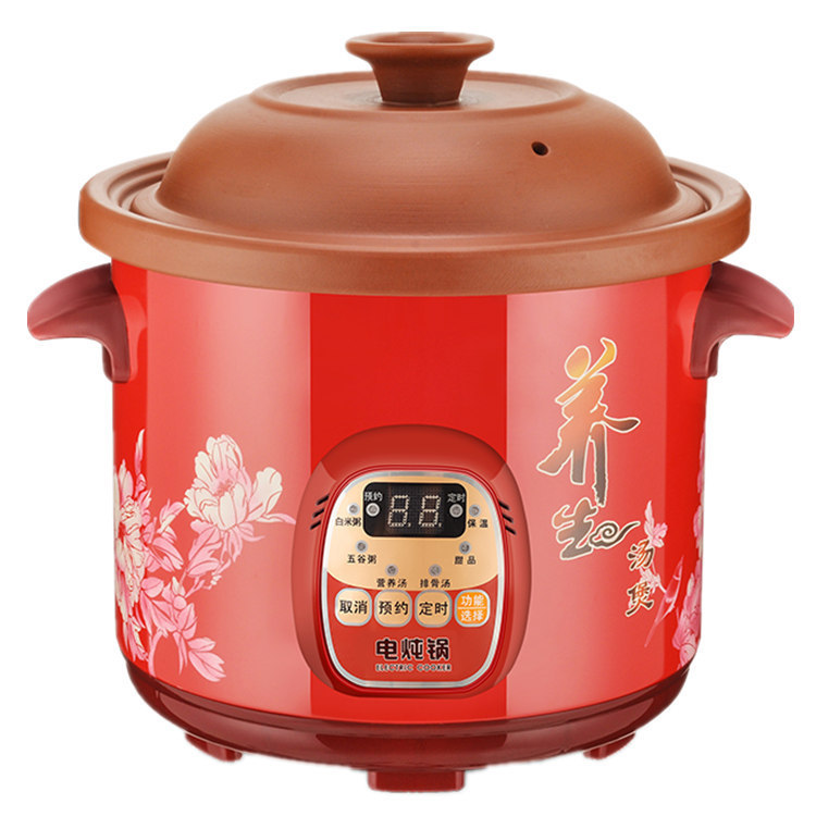 Yueyou Multi-Functional Health Red Sand-Fired Electric Stew Pot Manufacturers Supply Soup Pot Stew Pot Porridge Pot Slow Cooker