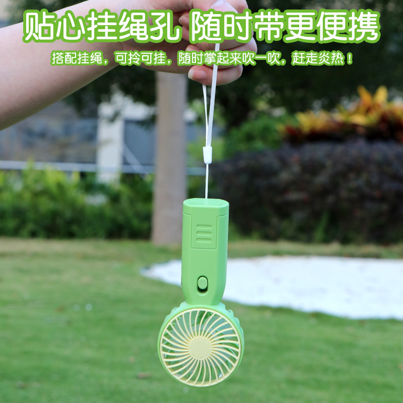 New Hang Rope Pocket Little Fan USB Mini Charging Portable Hand-Held Electric Fan Gift Wholesale Gift