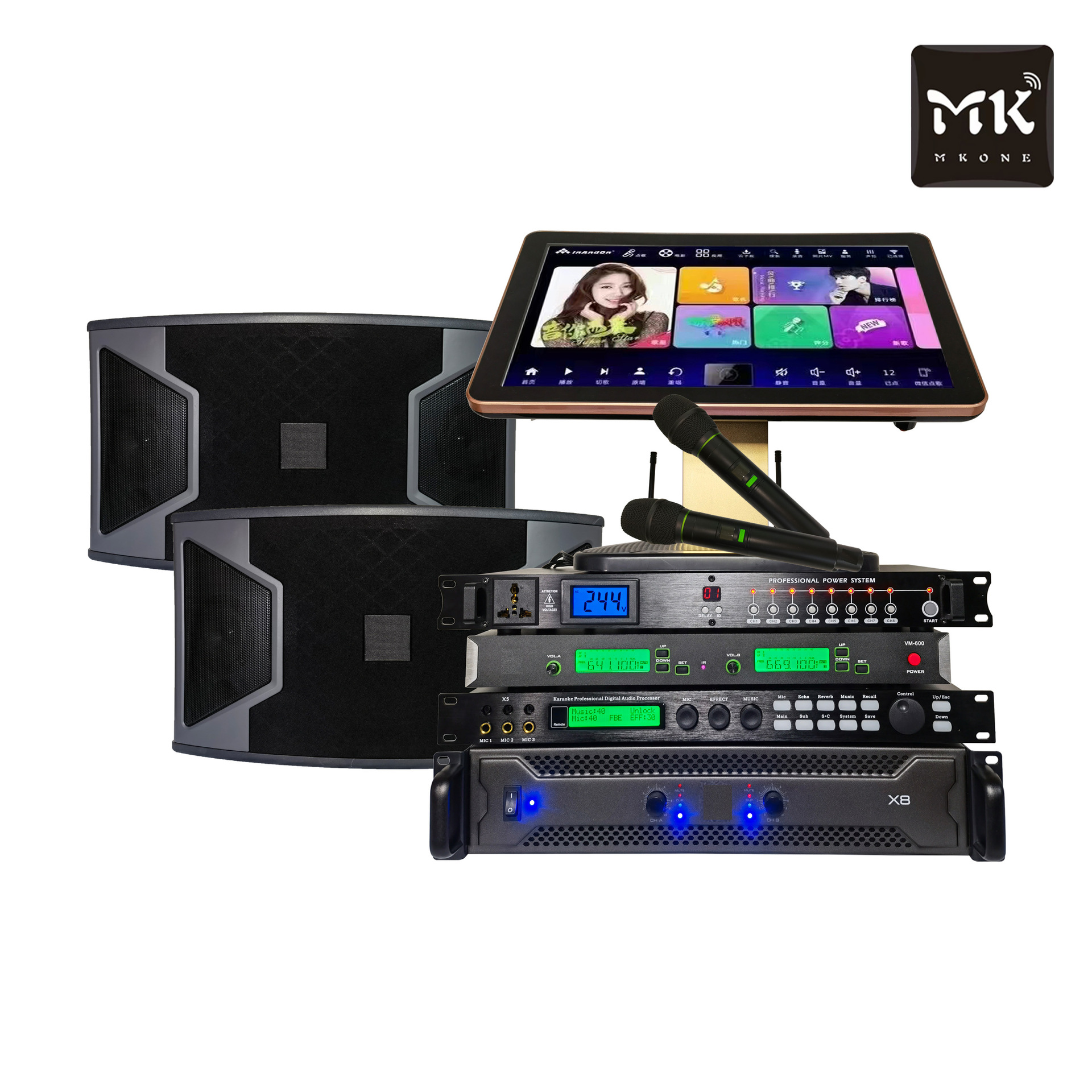 ks310 单10寸家庭ktv卡包音舞蹈室卡拉ok 19寸点歌机音响套装