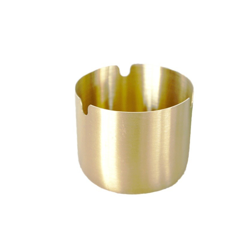 Cross-Border Stainless Steel Metal Ashtray Heightened Office Windproof Ktv Straight Ashtray Creative Gift Thick Ashtray