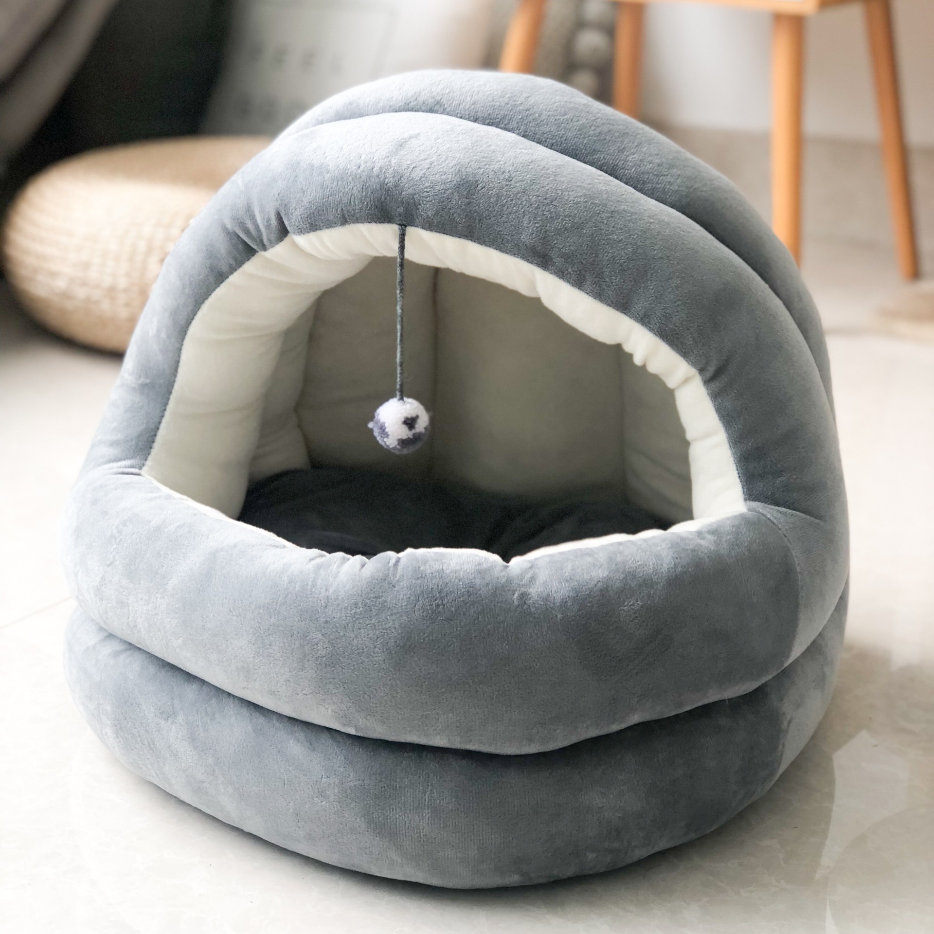 猫窝猫帐篷半封闭式可爱蒙古包小型犬狗窝保暖挡风吉娃娃狗窝宠物