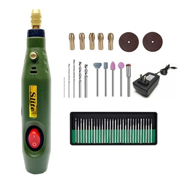 跨境p500-8迷你电磨30支磨针文玩雕刻diy电动工具抛光磨甲手电钻