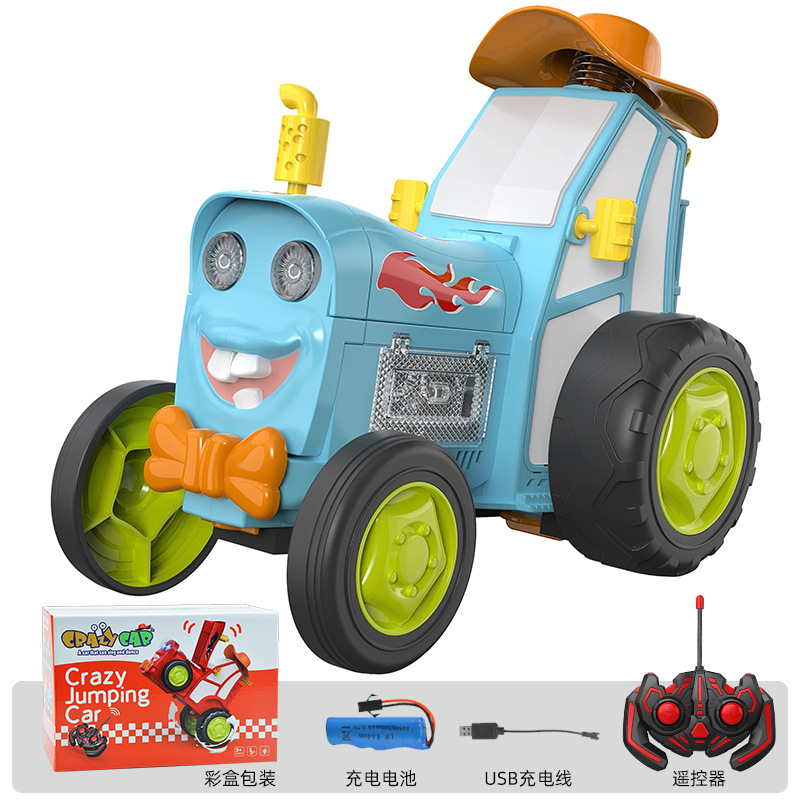 Tiktok Cross-Border Remote Control Car Stunt Car Crazy Dancing Sound and Light Swing Cool Quirky Ideas Car Children's Toys