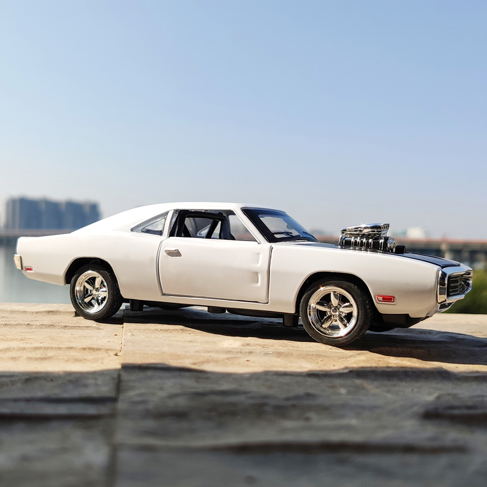 速7影视车模道奇战马儿童仿真合金汽车声光回力玩具跑车建元批发