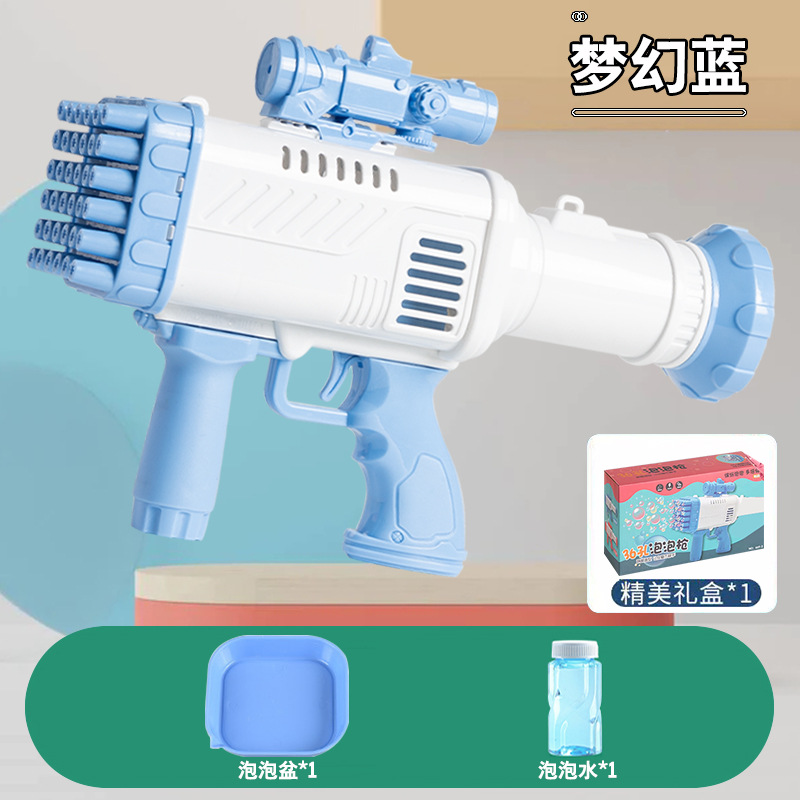 Tiktok 36-Hole Bubble Machine Bazooka Gatling Bubble Gun Automatic Bubble Stick Outdoor Stall Play