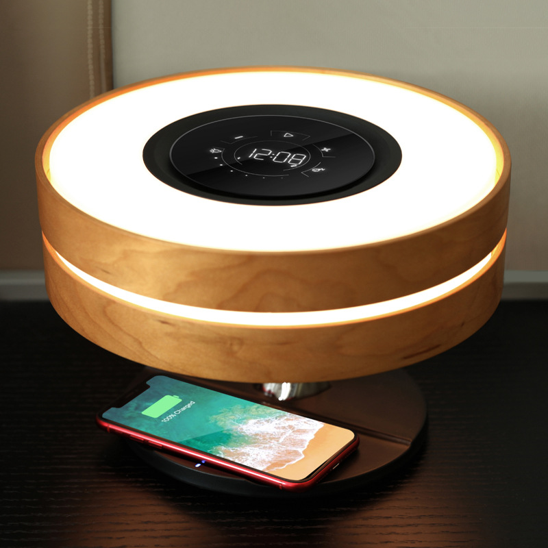 Linxi Wireless Charger Bluetooth Audio Night Light Multifunctional with Mobile Phone Wireless Charger Wireless Charger Bluetooth Audio Bedside Led Table Lamp