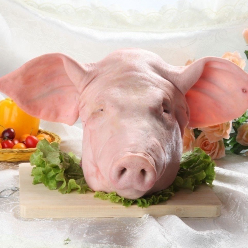 猪头肉批发新鲜猪头整只带耳猪头生猪头土猪头现杀带骨猪头猪脸