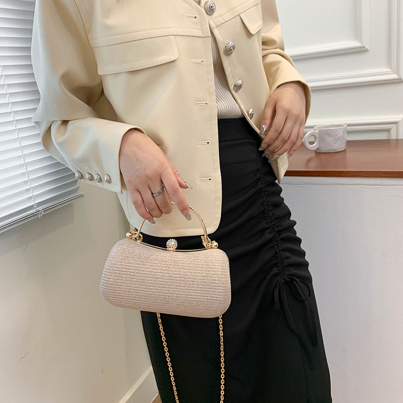 Chain Bag Women's New Fashionable Handbag Texture Minority All-Match Mini Shoulder Messenger Bag Dinner Bag Handbag