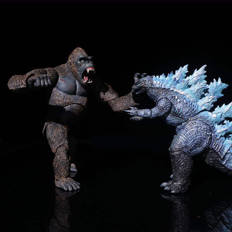 godzilla哥斯拉大战金刚kingkong骷髅岛大猩猩大号可动人偶手办