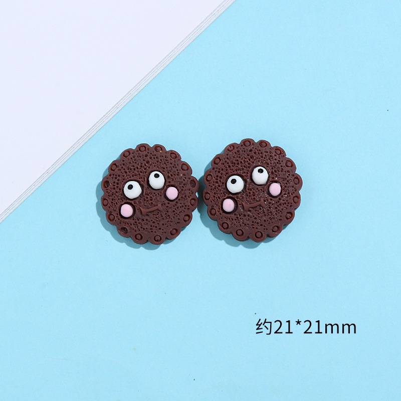 Cartoon Candy Toy Eyes Biscuit Cream Glue Phone Case DIY Material Package Handmade Hair Accessories Resin Accessories