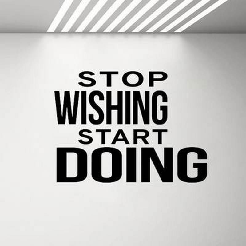stop wishing start doing 英文语录创意精雕墙贴-阿里巴巴