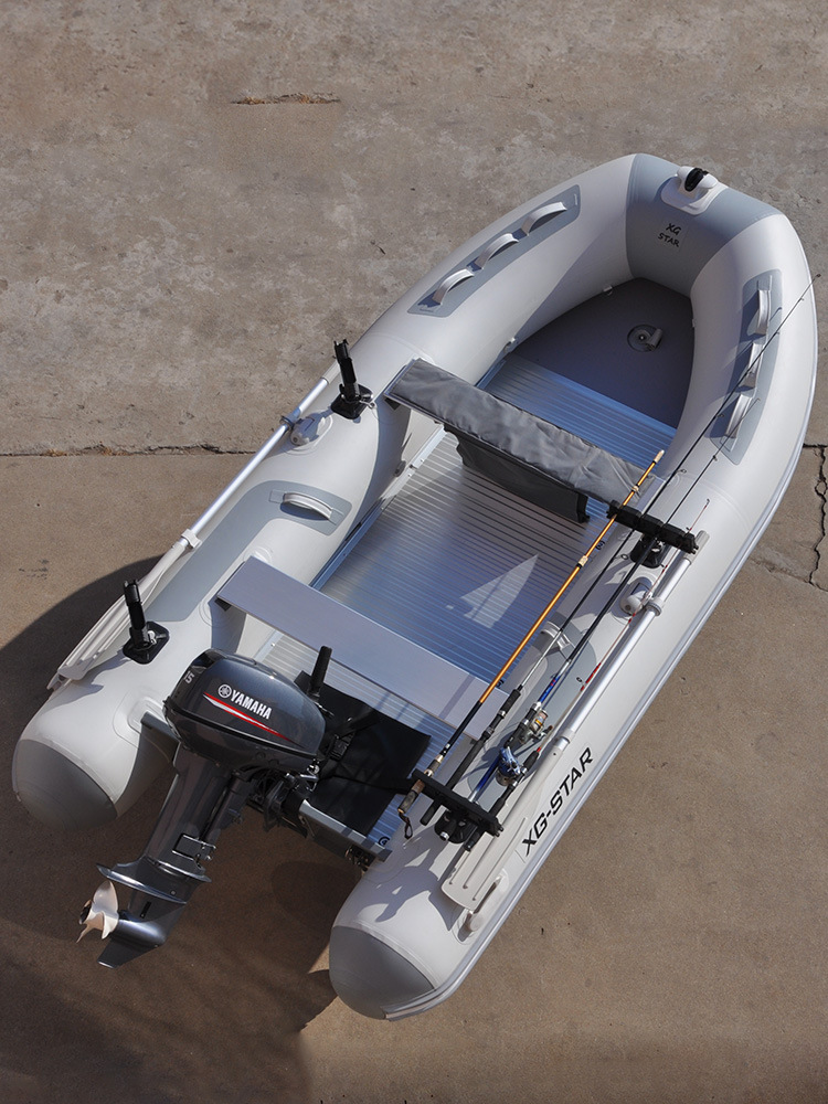 信光橡皮艇加厚折叠钓鱼船皮划艇汽艇冲锋舟硬底救生艇漂流充气船