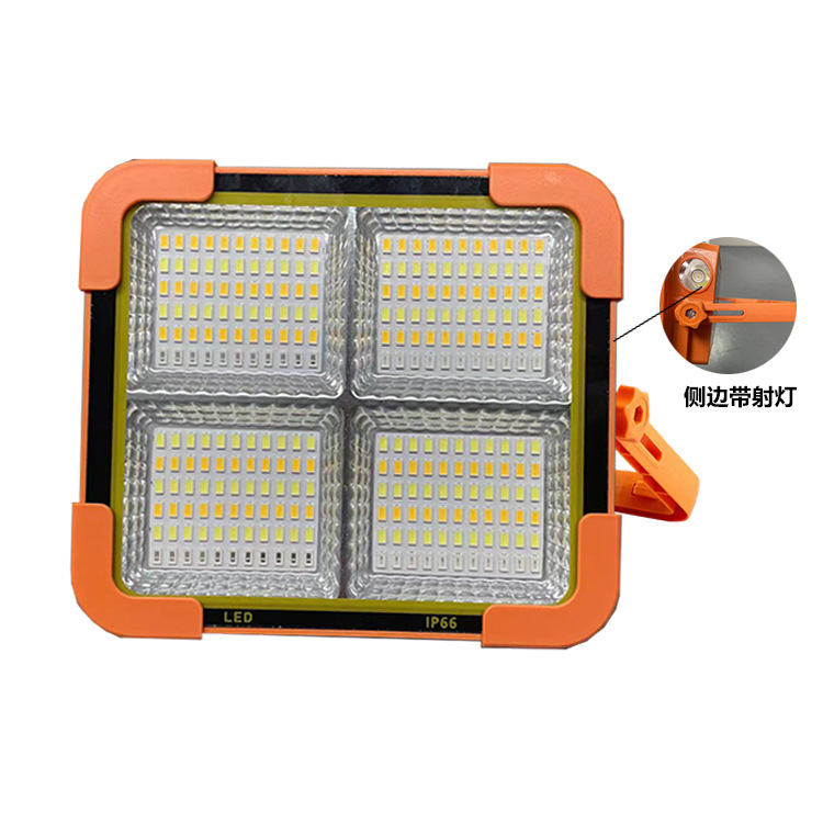 Led Solar Light Multifunctional Rechargeable Emergency Flood Light Outdoor Courtyard Lighting Portable Camping Floodlight